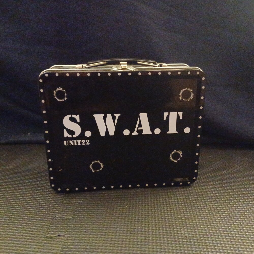 S.W.A.T. Unit 22 Retro Black Metal Lunchbox NEW
